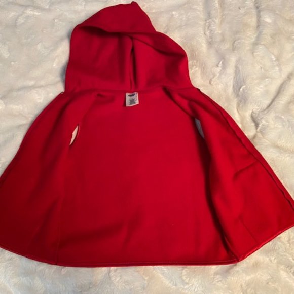 Old Navy Red Fleece Hoodie Vest Child Size 6 - Picture 8 of 9